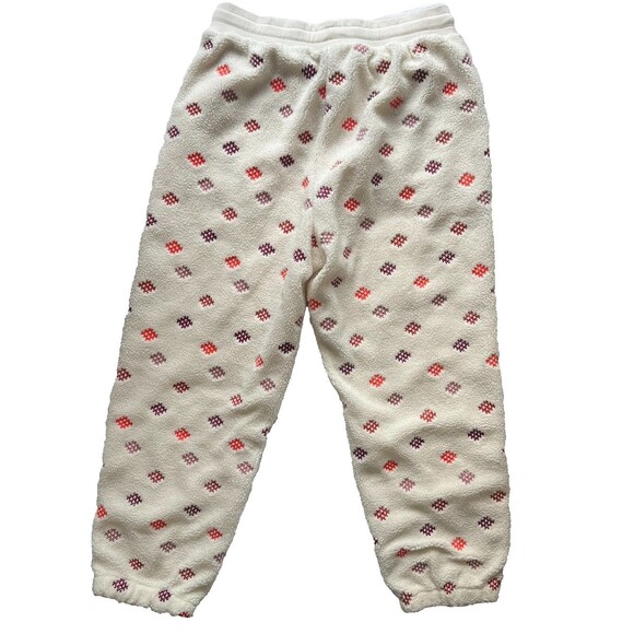 Anthropologie Daily Practice Ivory Lounge Fleece Jogger Pants Embroidered Size M - Picture 3 of 11